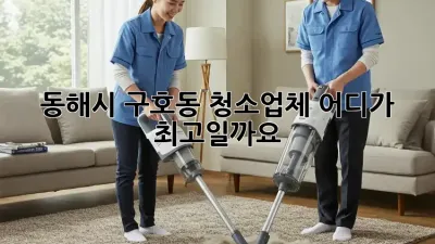 동해시 구호동 청소업체, 어디가 최고일까요?
